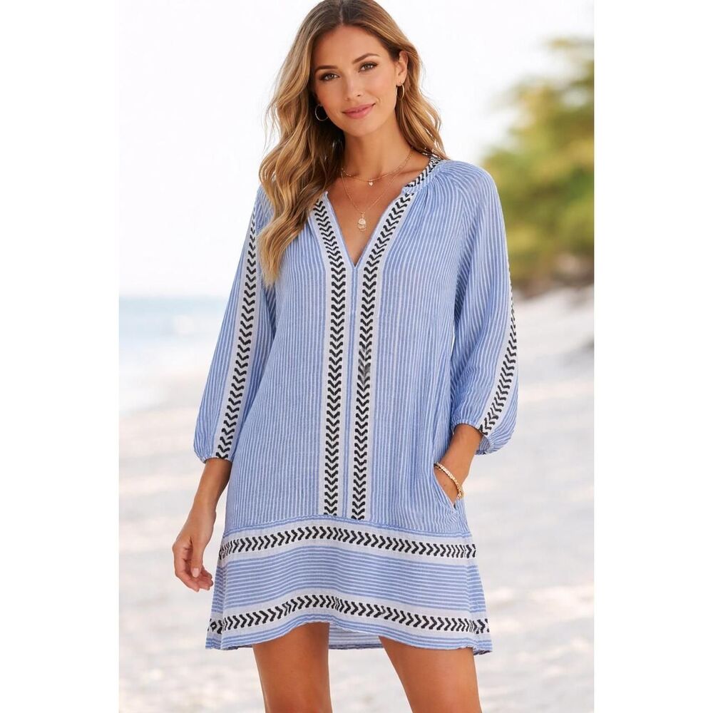 Lemlem Women's Blue and White Casual-dresses